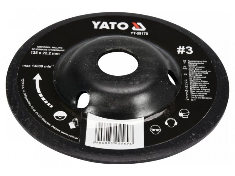 Disc pentru mop fin YATO #3 125 x 22,2 mm - 2 | YEO