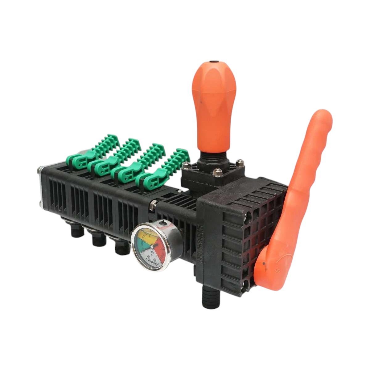 Distribuitor cu 4 cai pentru erbicidator, manometru cu glicerina 25 bar, Cod: DISPK99 - 1 | YEO
