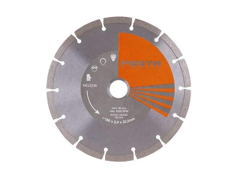 FESTA Disc de tăiere diamantat 180 x 2,4 x 22,2 mm segmentat