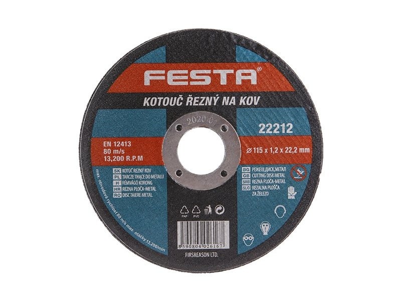 FESTA Disc de tăiere pentru metal 115 x 1,2 x 22,2 mm