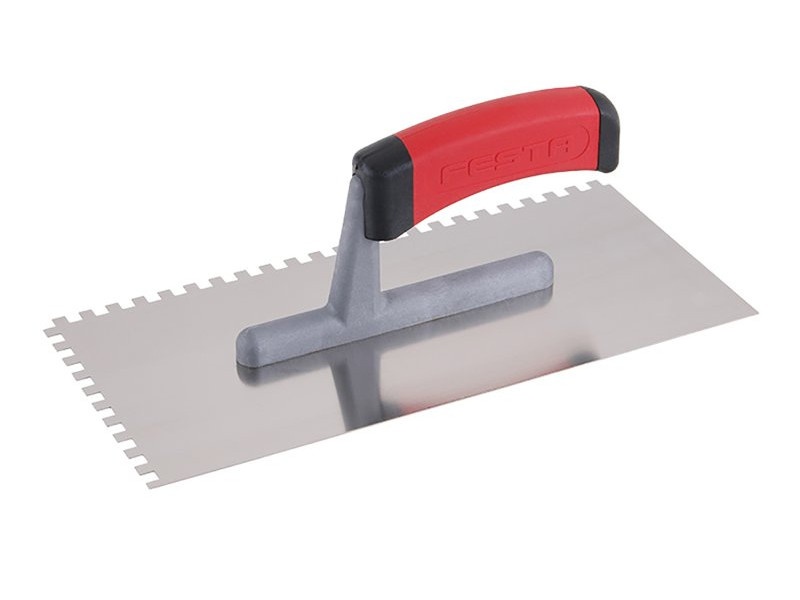 FESTA fier de netezit zimțat 130 x 280 mm inox 6 x 6 mm mâner moale
