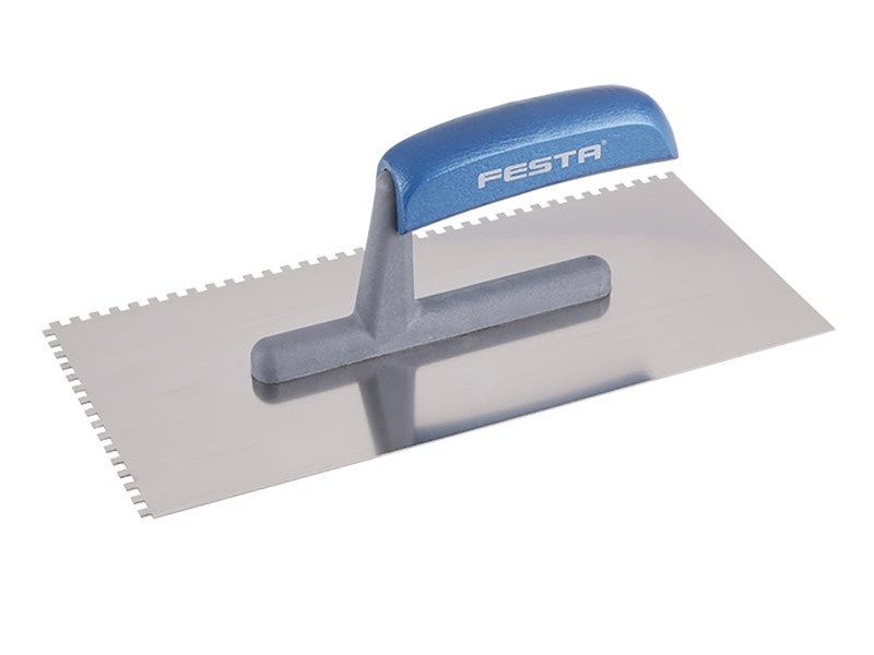 FESTA fier de netezit zimțat 130 x 280 mm inox cu mâner din plastic 4 x 4 mm