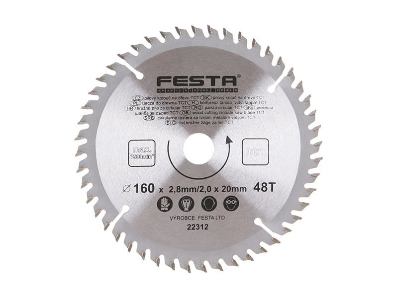 FESTA Lamă de ferăstrău pentru lemn 160 x 20 x 2,0 mm / 48T