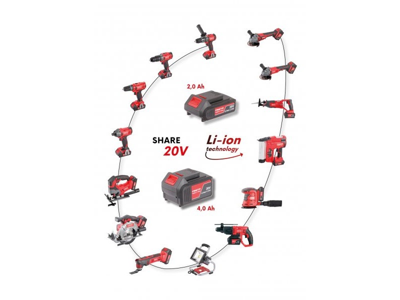 FESTA polizor unghiular fără fir 125 mm 20 V fără perie de carbon (acumulator + încărcător) - 2 | YEO