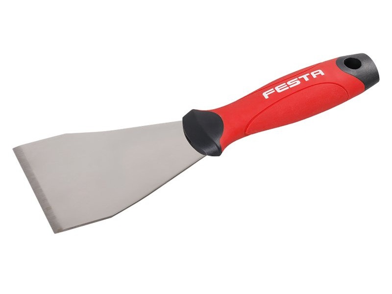 FESTA Răzuitor de vopsea spatulă 75 mm inox profesional cu mâner moale