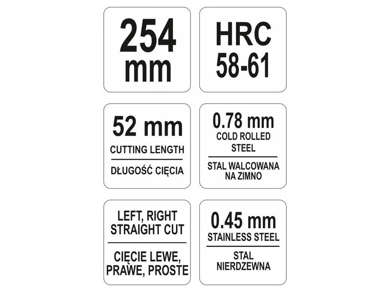 Foarfece de tăiat plăci YATO 250 mm cu mâner acoperit cu PVC - 2 | YEO