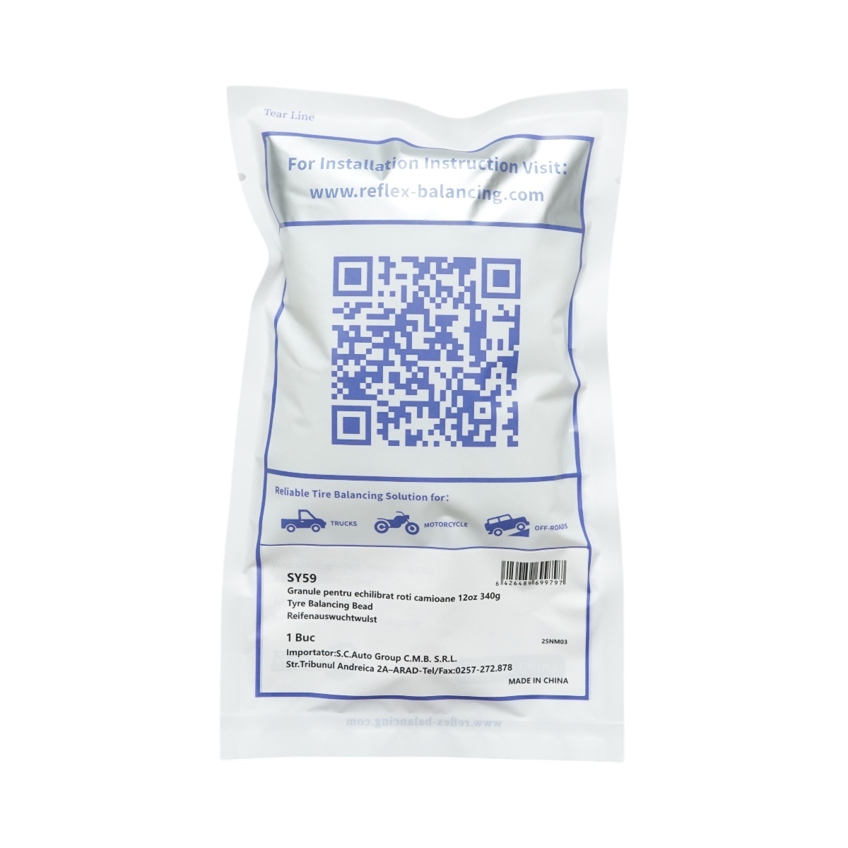 Granule echilibrat roti camioane, auto-moto, off road 340g, DISSY59