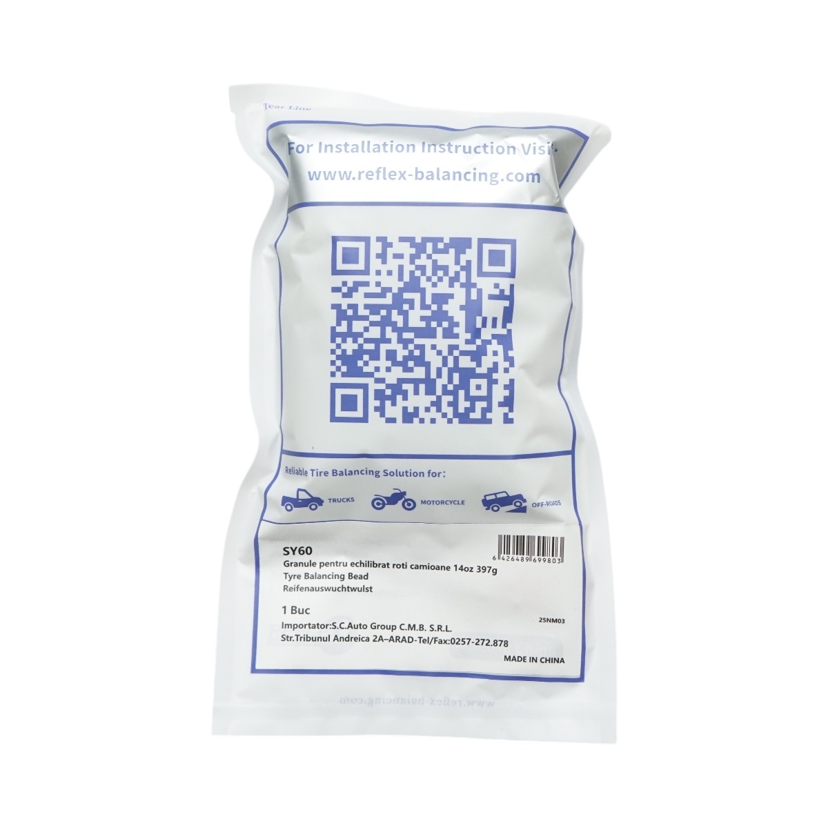 Granule echilibrat roti camioane, auto-moto, off road 397g, DISSY60