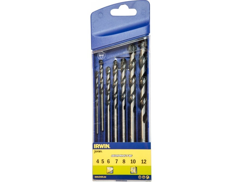 IRWIN Set de burghie pentru granit 7 piese cilindrice (4-5-6-7-8-10-12 mm)