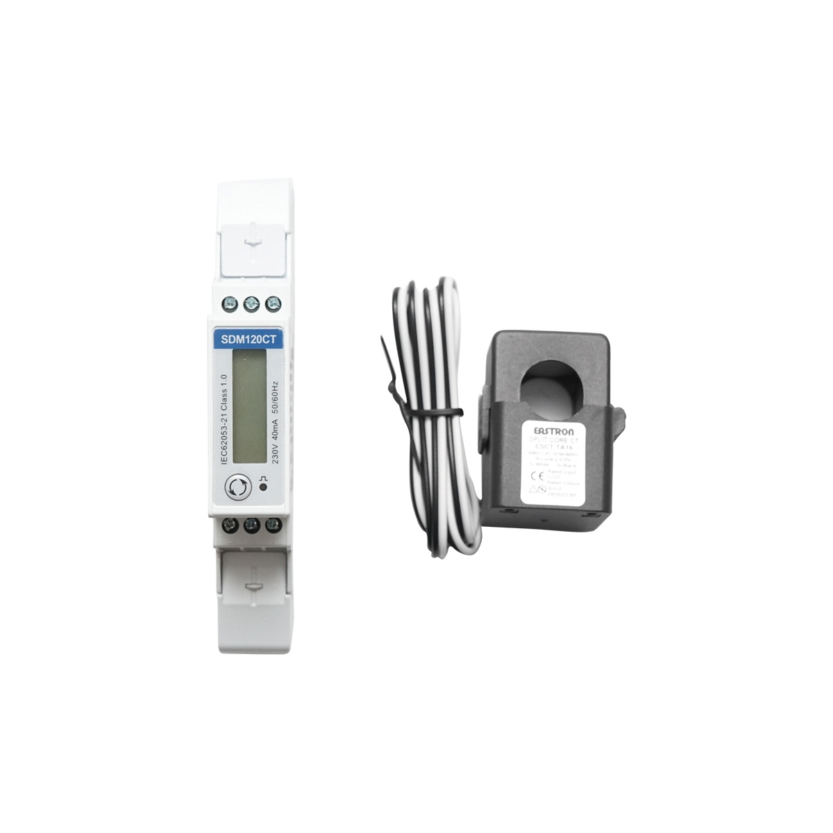 Kit smart meter Deye 220V, 40A, monofazic cu siguranta digitala split core SDM120CT, Cod: DISLE90, Brand: DEYE