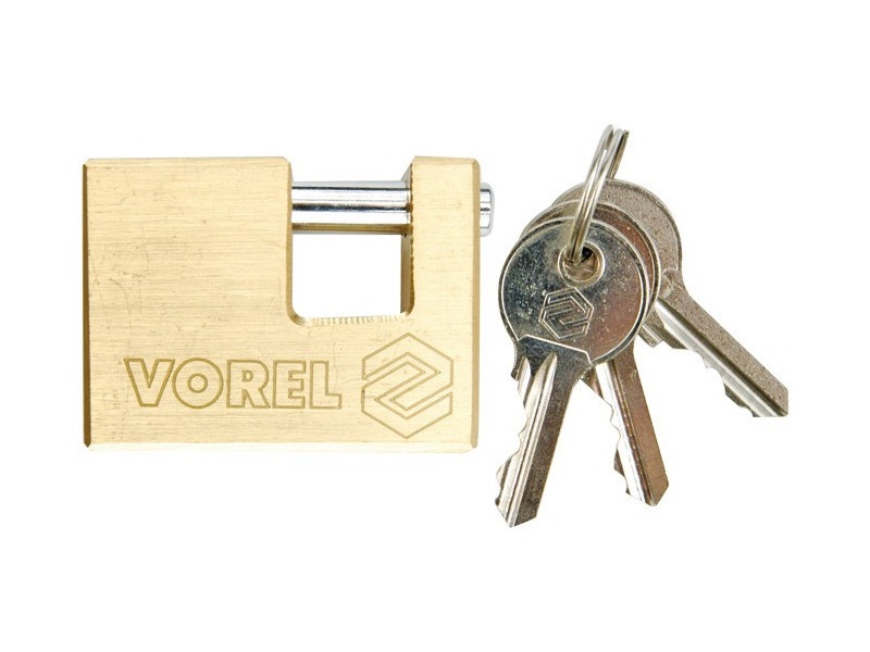 Lacăt VOREL 50 mm lacăt de siguranță din alamă (lacăt "U")