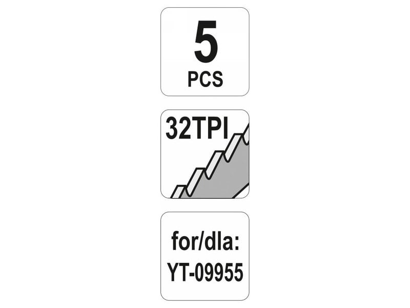 Lamă de ferăstrău Sabre YATO 32TPI (5 bucăți)