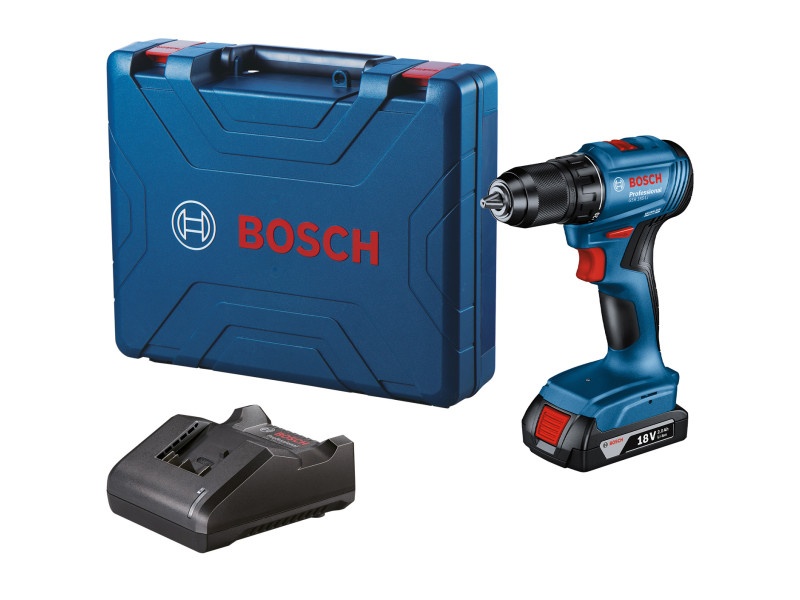 Mașină de găurit fără fir BOSCH GSR 185-LI (1 x acumulator 2.0 Ah + încărcător)