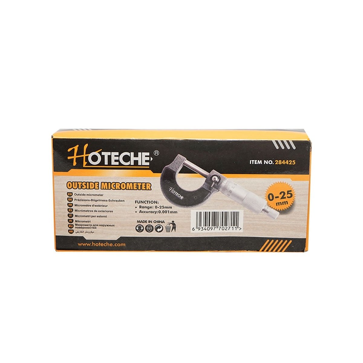 Micrometru mecanic de exterior 0-25mm, Cod: BK77666, Brand: HOTECHE - 2 | YEO