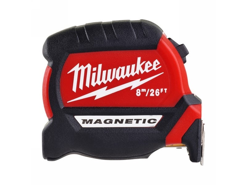 MILWAUKEE Bandă de măsurat 8 m/26 ft x 27 mm magnetică, premium