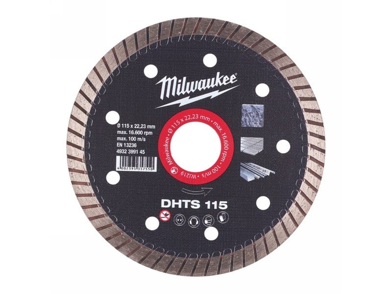 MILWAUKEE Disc de tăiere diamantat 115 x 1,2 x 10 x 22,2 mm turbo