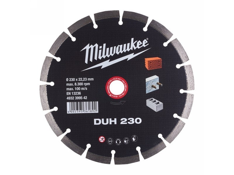 MILWAUKEE Disc diamantat de tăiere 230 x 2,6 x 10 x 22,2 mm segmentat DUH