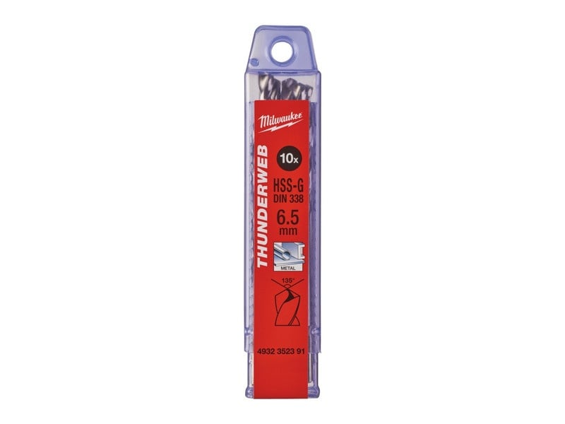 MILWAUKEE Mașină de găurit 6,5 x 101/63 mm HSS-G DIN 338 Thunderweb (10 buc)