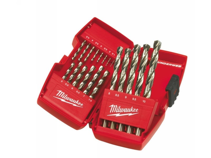 MILWAUKEE Set de 19 burghie 1,0-10,0 mm HSS-G DIN 338