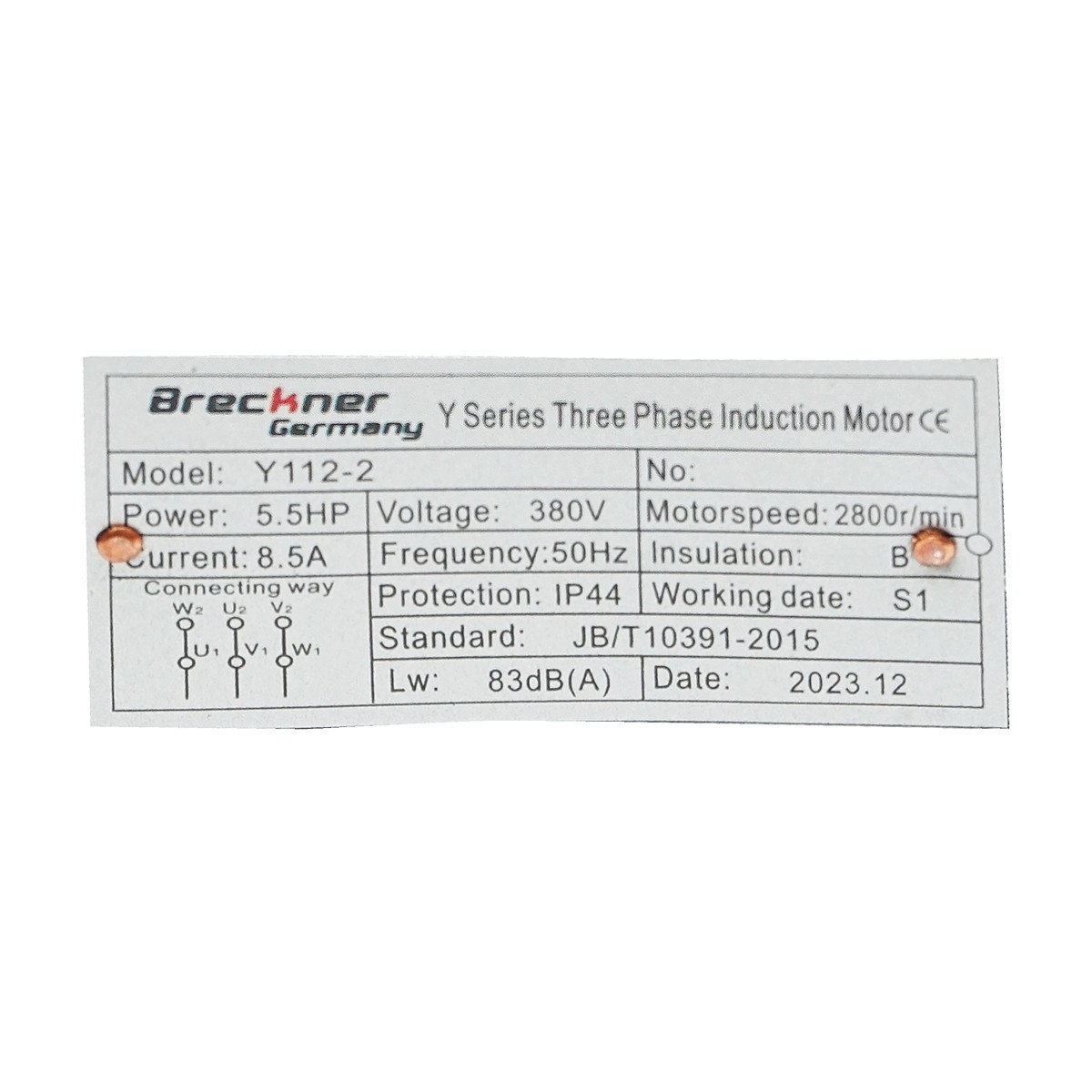 Motor electric trifazat 4KW, 380V cu bobinaj din cupru si carcasa de aluminiu IP44, Cod: 40TH198, Brand: THOR