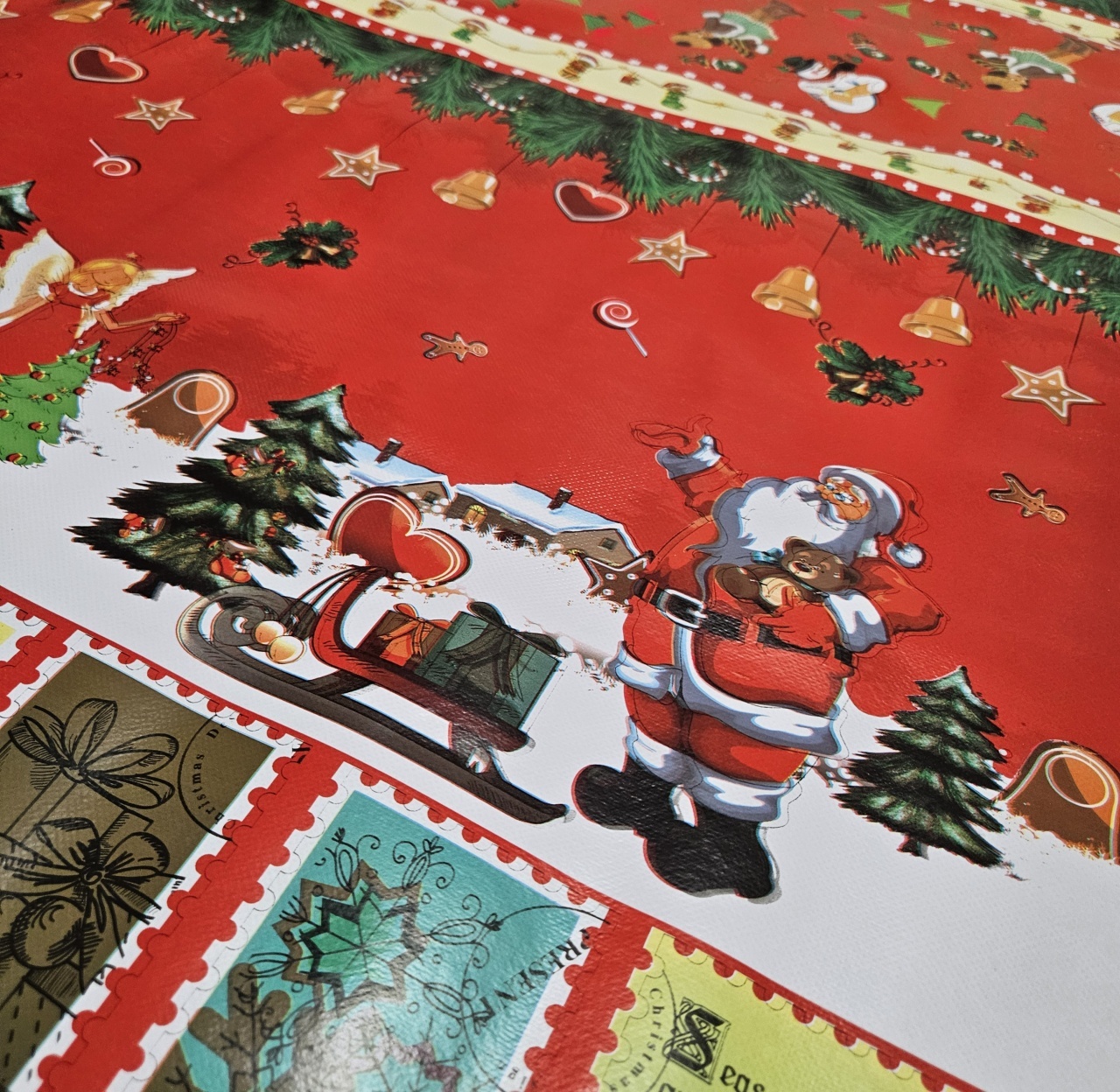 Musama de Crăciun 140 cm lățime - 1 METRU LINIAR – vânzare la metru, modele festive