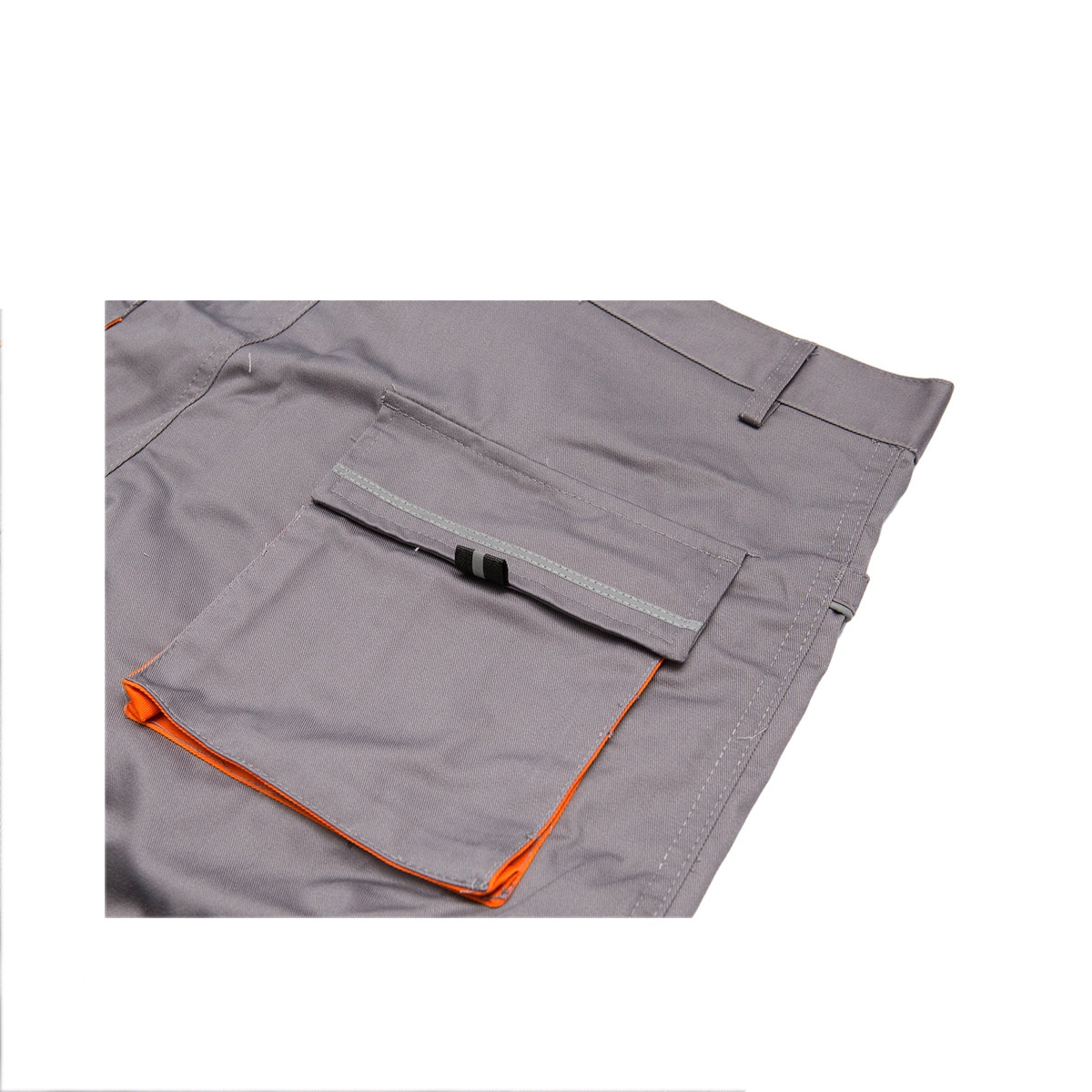 Pantaloni de lucru poliester cu bumbac 235g/m2, gri cu portocaliu marimea 56, Cod: BK77150, Brand: BRECKNER GERMANY