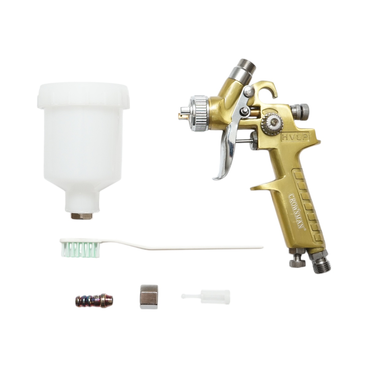 Pistol de vopsit cu aer comprimat 100ml, debit 70-110ml/min, duza 0.8mm, presiune max. 3.5 bar , Cod: DISPT05 , Marca: CROWNMAN - 1 | YEO