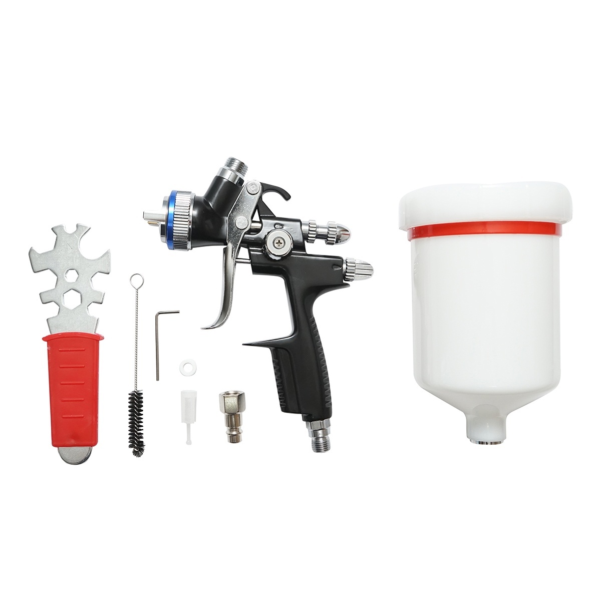 Pistol de vopsit cu aer comprimat 500ml, duza 1.3mm, debit 180ml/min, presiune max. 4 bar, Cod: BK7614 - 1 | YEO