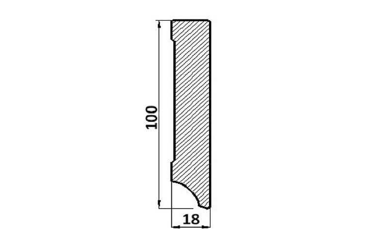 Plinta Mdf, alba, 240 x 1.8 x 10 cm, Cubic, P100C.01, Egger - 2 | YEO