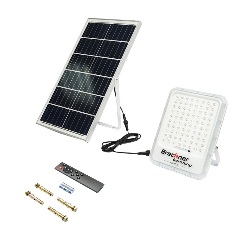 Proiector LED, 20W, cu panou solar, 35W, telecomanda, baterie 3,2V/30Ah, Cod: BK87487 Echivalență: DISDW65, Breckner Germany