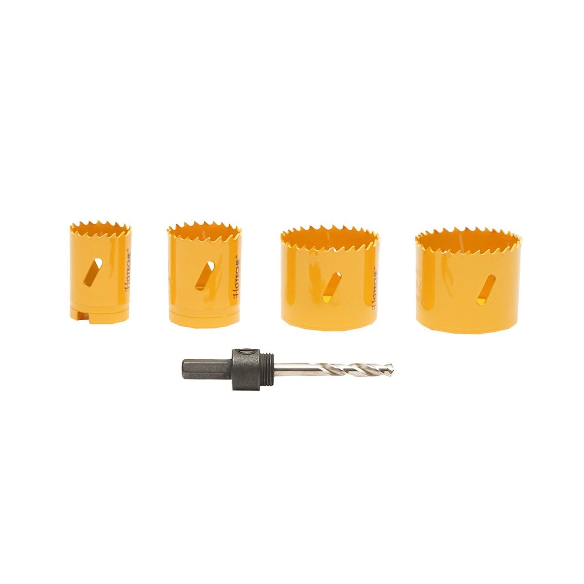 Set 4 carote bimetal cu adaptor mandrina pentru lemn rigips plastic, Cod: BK77675 ,Hoteche