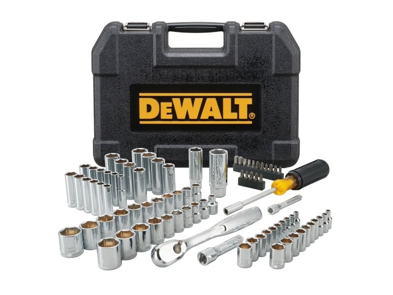 Set de prize DEWALT 84 piese scurt/lung, metric/col 1/4" + 3/8"