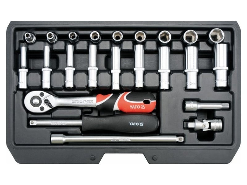 Set de prize YATO 23 piese 1/4" 4-13 mm CrV