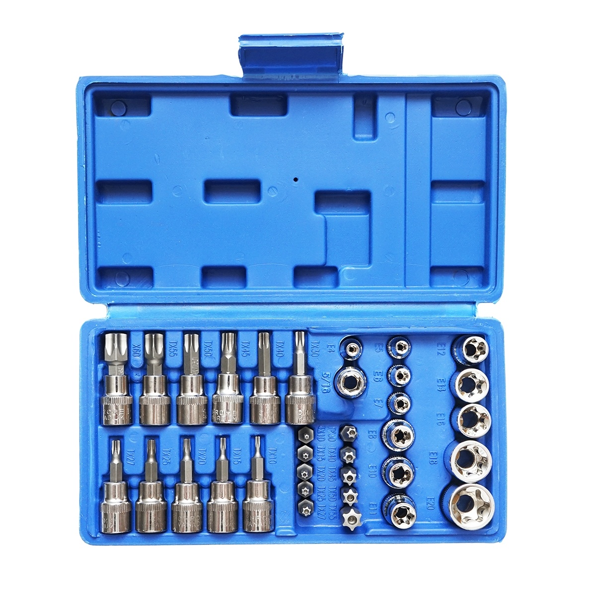 Trusa chei tubulare E-Torx, profil biti TX 34 piese, Cod: BK80616, Brand: BRECKNER GERMANY - 2 | YEO