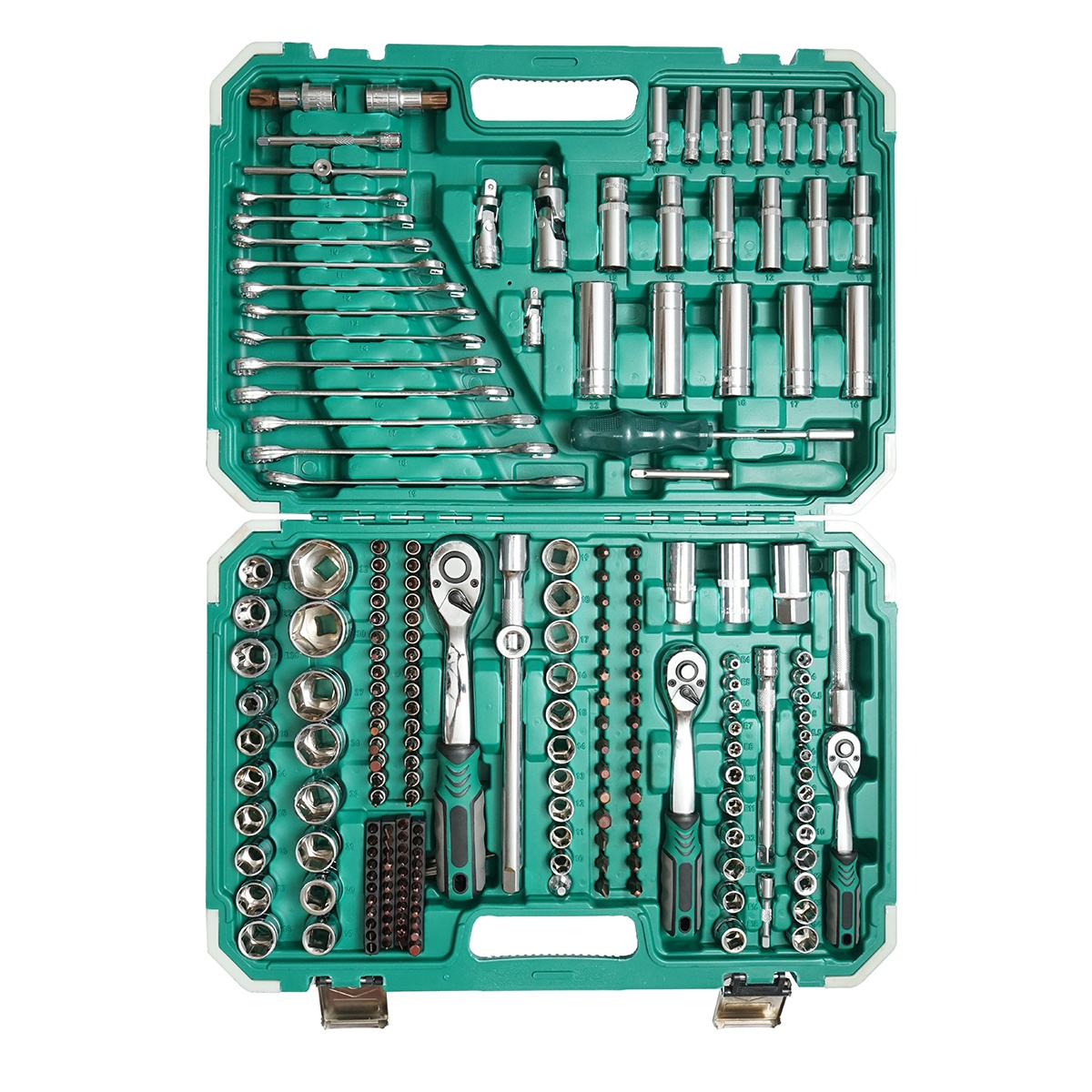 Trusa chei tubulare, hexagonale, priza adanca 4-32mm, chei fixe 8-19mm, biti, torx, hex, spline 218 piese , Cod: BK80658, Brand: BRECKNER GERMANY - 2 | YEO