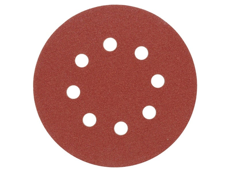 VOREL Disc de fixare Velcro 125 mm / P120 8 găuri (5 buc)