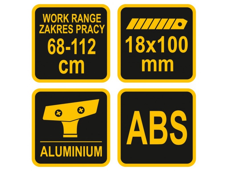 VOREL Racletă pentru sticlă cu mâner telescopic 680 - 1120 mm - 3 | YEO