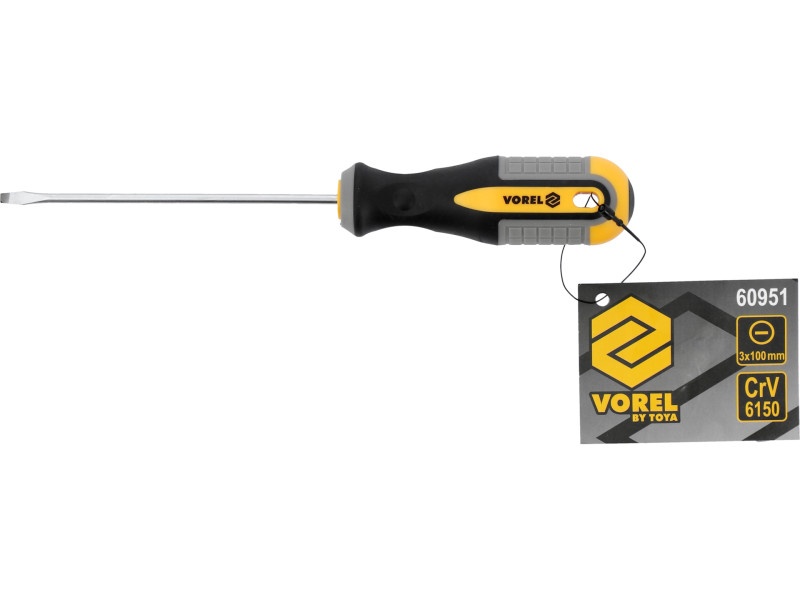 VOREL Șurubelniță plată 3 x 100 mm - 2 | YEO