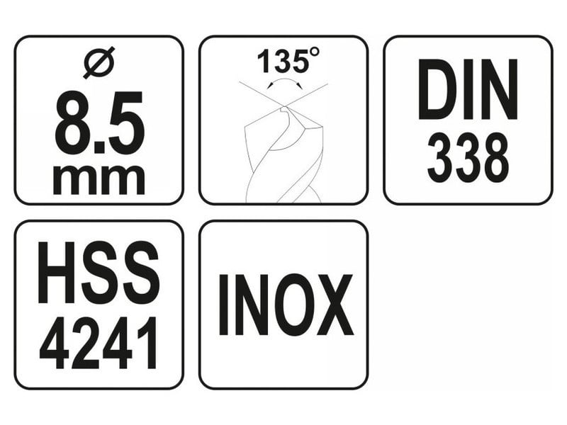 YATO Auger 8,5 x 115/73 mm inox HSS Premium