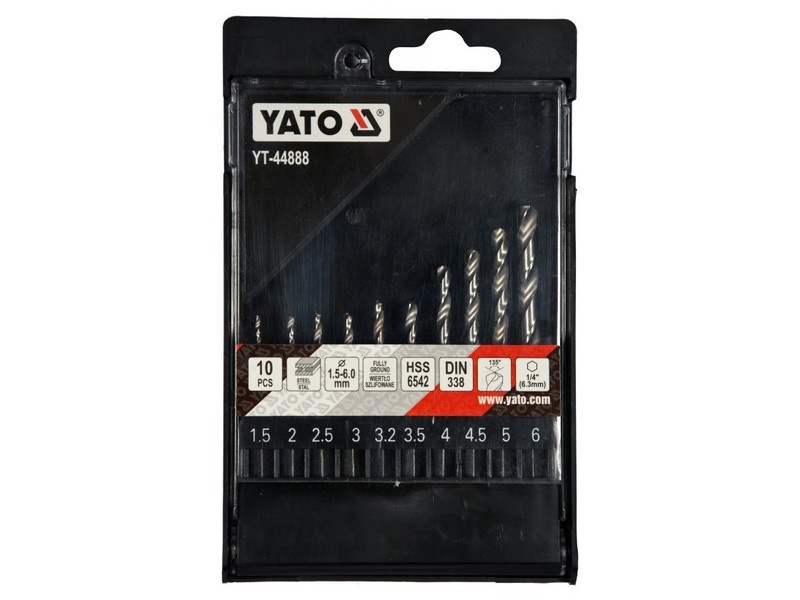 YATO Auger set bit set 10 piese 1,5-6 mm HSS 6542 - 3 | YEO