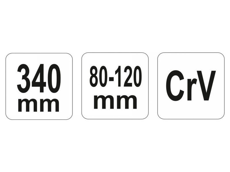 YATO Cheie reglabilă 80-120 mm / 340 mm CrV