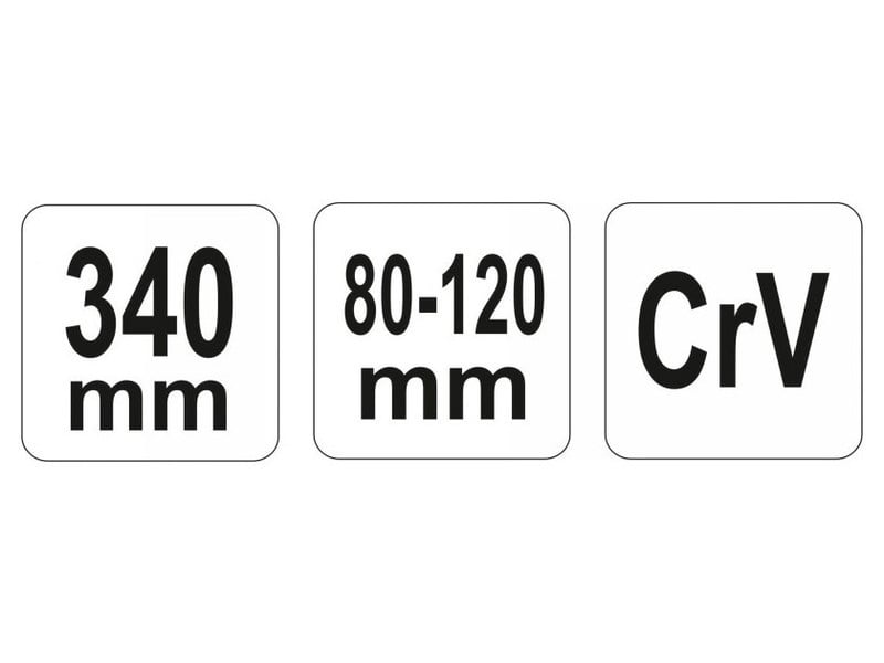 YATO Cheie reglabilă pentru pini 80-120 mm / 340 mm CrV