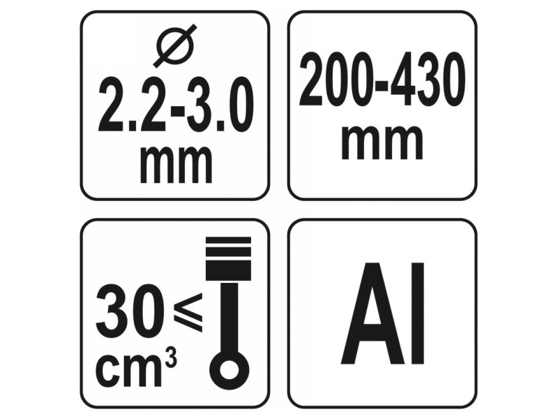 YATO Clește cu ac pentru amortizor 2,2-3,0 mm aluminiu - 3 | YEO