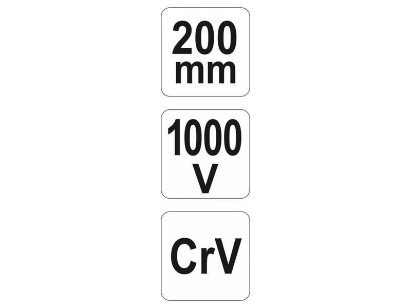 YATO Clește cu nas lung drept 200 mm până la 1000 V izolat CrV