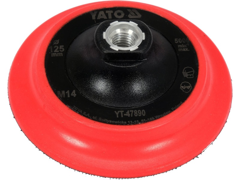 YATO Disc de cauciuc Velcro 125 mm pentru disc de lustruire M14 - 3 | YEO