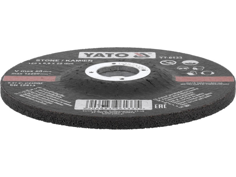 YATO Disc de curățare pentru piatră 125 x 6,8 x 22,2 mm - 1 | YEO