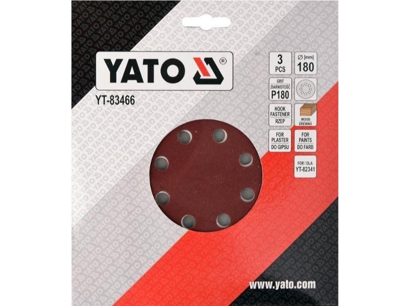 YATO Disc de fixare Velcro 180 mm / P180 (3 buc) - 1 | YEO