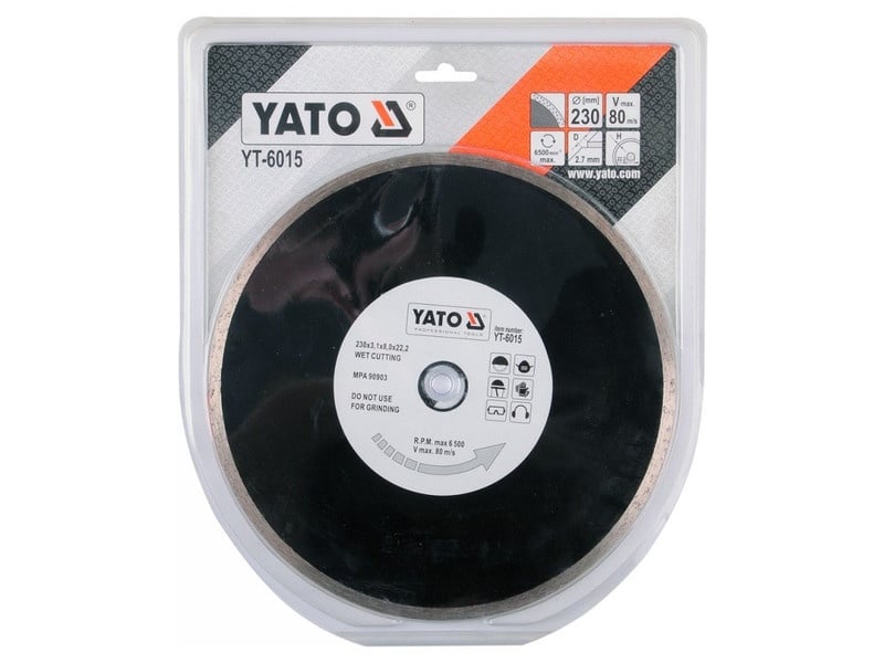 YATO Disc de tăiere diamantat 230 x 2,7 x 5,3 x 22,2 mm continuu - 1 | YEO