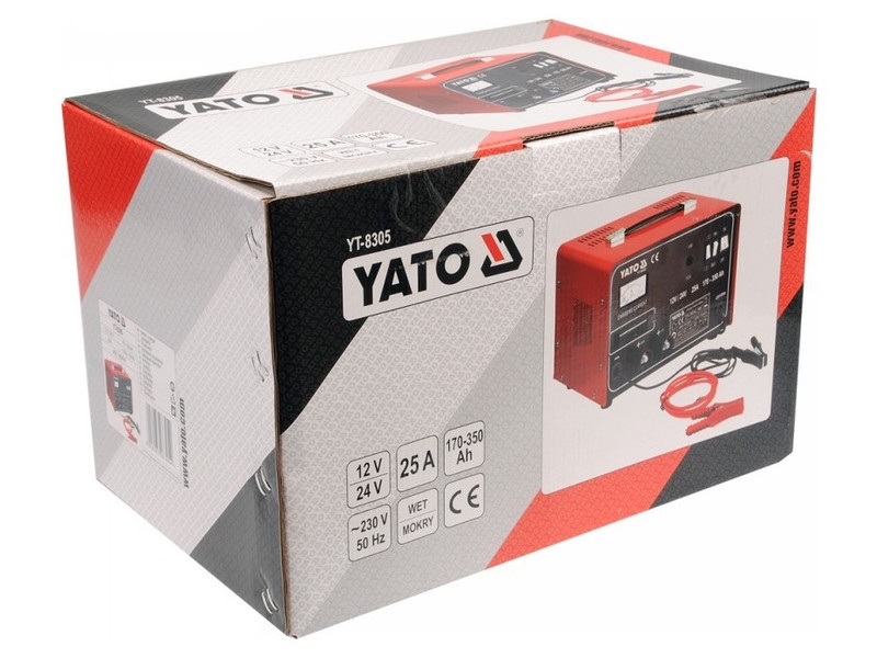 YATO Încărcător de baterii 12-24 V / 25 A / 170-350 Ah - 1 | YEO