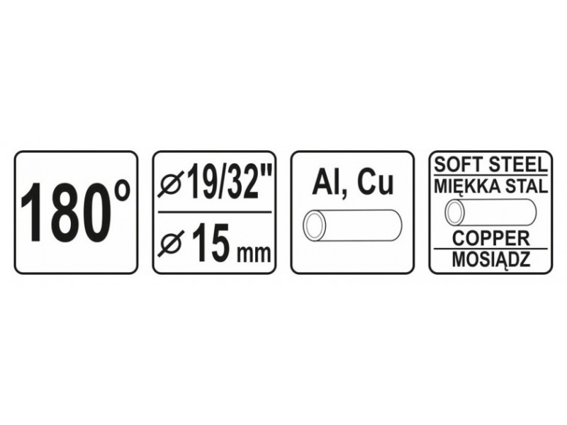 YATO Îndoitor manual de țevi 15 mm (9/32") - 1 | YEO